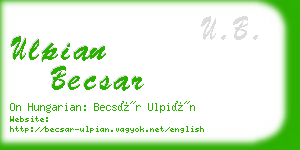ulpian becsar business card